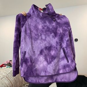 Green Tea Tie Dye Fleece Top